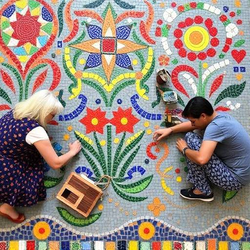 A mosaic art class in Ravenna, Italy