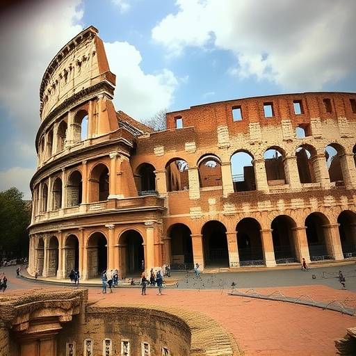 Image from the Echoes of Ancient Rome photography exhibition, showcasing the Colosseum