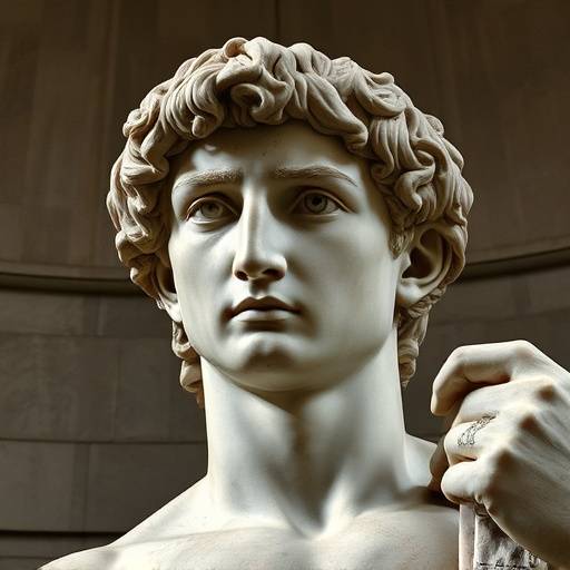 Michelangelo's David statue in Florence, showcasing its exquisite detail and artistry